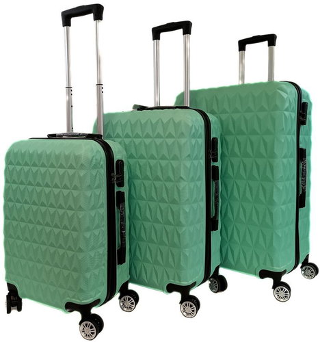 Bavy Travel case Diamond Light green - set of 3 - Case Set - Main image