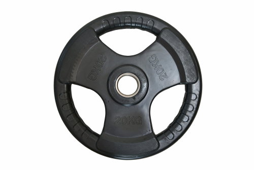 FitnessLine Olympic rubberized disc 50 mm - 20 kg - Gym Weight - Main image
