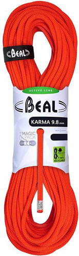 BEAL Karma, 9,8mm, solid orange, 80m - Rope - Main image