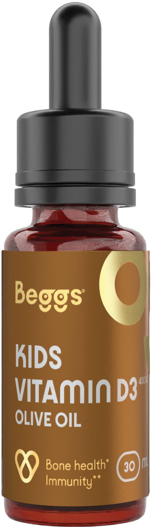 Beggs Kids Vitamin D3 400 IU BIO Olive Oil, 30 ml