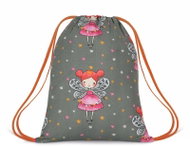 BELLATEX Sáček do školy 30 × 40 cm, 4221/089 víla na šedé - Shoe Bag