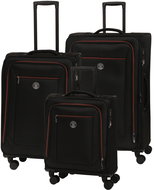 BERTOO Modena Travel Suitcase - black 3-in-1 set - Case Set