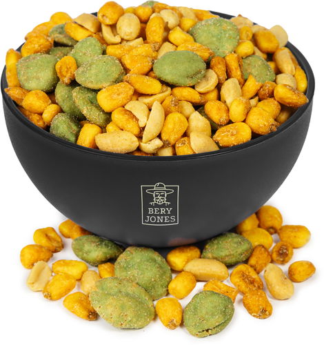 Bery Jones salty mix - Erdnüsse mit Wasabi und Mais 1000 g - Nüsse - Hauptbild