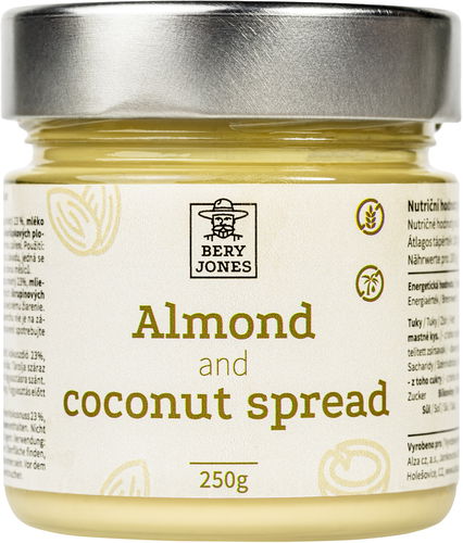 Bery Jones Almond & Coconut spread 250 g - Nusscreme - Hauptbild