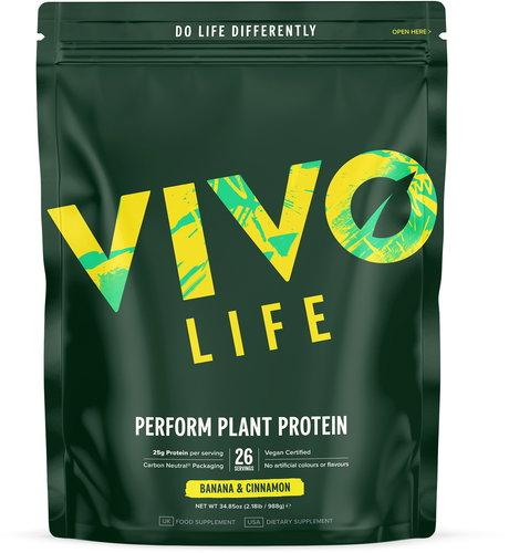 Vivo Life Perform Banana and Cinnamon - RAW vegan protein & BCAA (988 g) - Protein - Main image