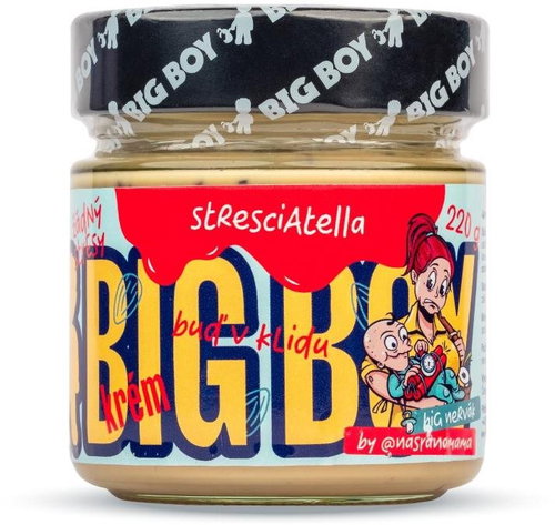 BIG BOY Stresciatella - Mandlový krém s kousky kakaových bobů 220g  - Nut Cream - Main image