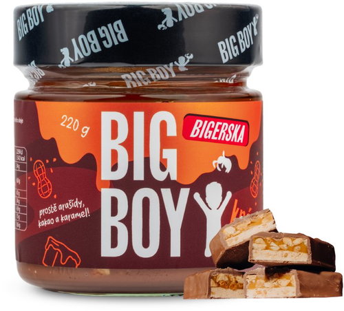 BIG BOY Bigerska 220 g Sweet peanut cream with cocoa and salted caramel - Nut Cream - Main image