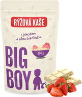 BIG BOY Rice porridge with strawberry flavor in white chocolate 300 g - Porridge