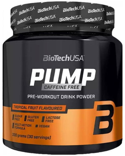 BioTech USA Pump Caffeine Free 330 g, tropické ovoce - Anabolizer - Main image