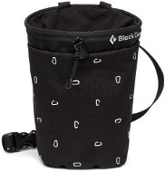 Black Diamond Gym Chalk Bag M/L Black Carabiner Print - Magnéziumzsák