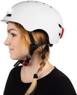 BLUETOUCH safety helmet with LED - white, M - Bike Helmet