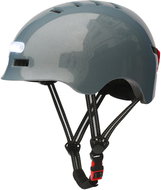 BlueTouch Safety Helmet with LED - grey, glossy, L - Bike Helmet