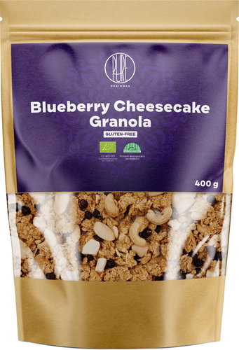 BrainMax Pure Blueberry Cheesecake Granola, Blueberry and White Chocolate, BIO, 400 g - Granola - Main image