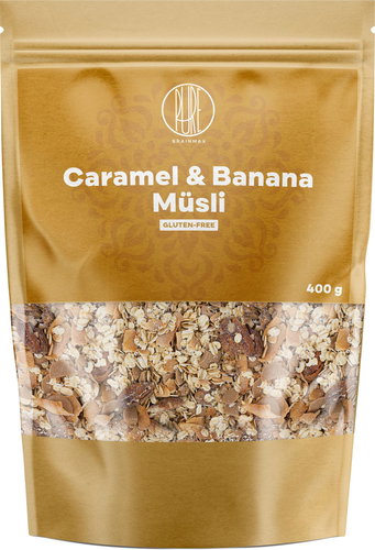 BrainMax Pure Muesli, Caramel and Banana, 400 g - Muesli - Main image
