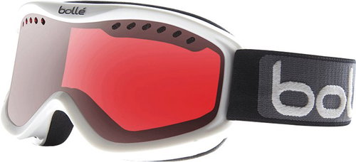 Bolly Carve - Shiny White - Vermillon Gun - Ski Goggles - Main image