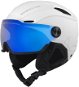 Bollé V-Line, White Matte, Photochromic Blue Mirror Lens, Cat 1-3, size S (52-55cm) - Ski Helmet
