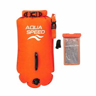 Aqua Speed Open Water Bojka plavecká 37 × 72 cm, oranžová + pouzdro - Buoy