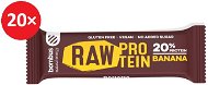BOMBUS Raw protein-Banana 50 g 20 ks - Raw tyčinka