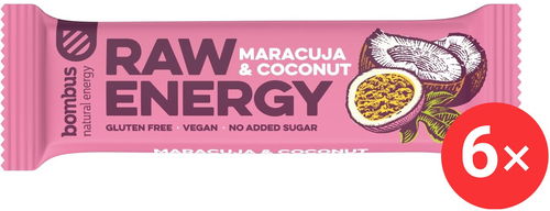 Bombus Raw Energy Maracuja&Coconut 6 x 50g - Raw tyčinka - Hlavní obrázek