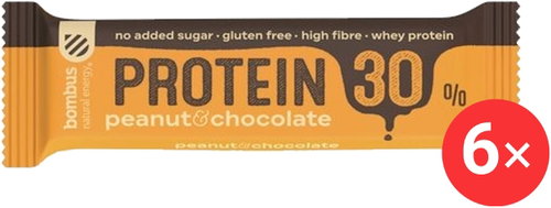 Bombus Protein 30%, 6 x 50g, Peanut&Chocolate - Protein Bar - Main image