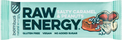 Bombus Raw Energy Salty caramel & peanuts 20 x 50g - Raw Bar - Main image