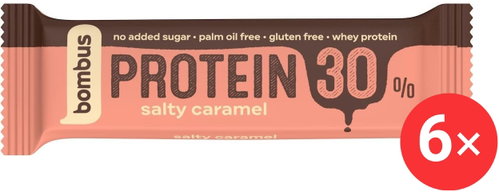 Bombus protein 30%, 6 x 50g, Salty caramel - Protein Bar - Main image