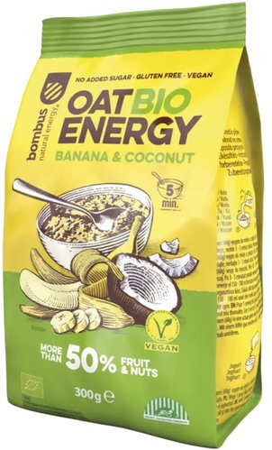 BOMBUS oat BIO energy 300 g, Banana&Coconut - Oatmeal - Main image
