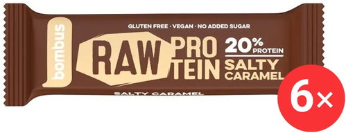 Bombus Raw Protein salty caramel 6 x 50 g - Protein Bar - Main image