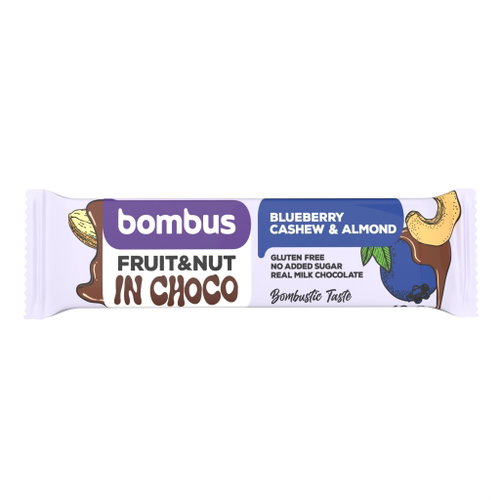 Bombus Fruit & Nut bar Blueberry & Cashew & Almond 40g - Raw Bar - Main image