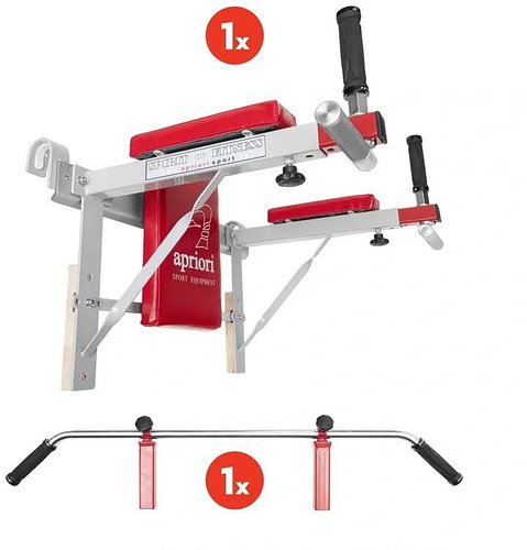 Apriori Bars + trapeze bar, hanging on ladders, stainless steel bar - broken - Exercise bars - Main image