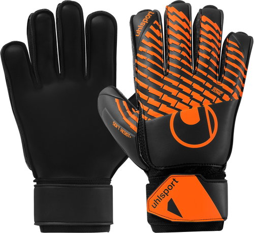 Uhlsport FM Soft Resist+ Flex Frame Black / Orange UK 7 - Goalkeeper Gloves - Main image