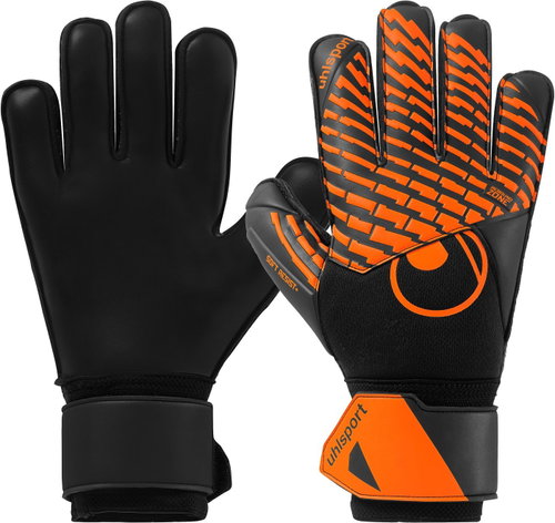 Uhlsport FM Soft Resist+ Black / Orange UK 7.5 - Goalkeeper Gloves - Main image