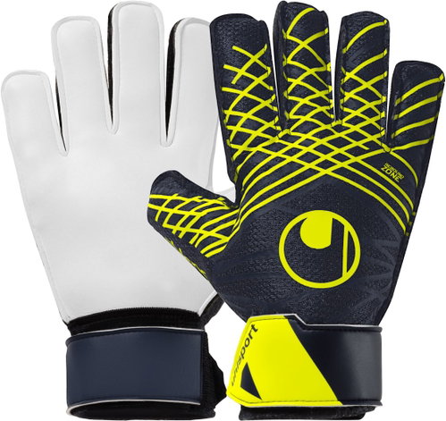Uhlsport Prediction Starter Soft Dark Blue / Yellow / White UK 3 - Goalkeeper Gloves - Main image