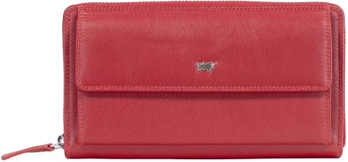 Braun Büffel Golf Rfid zip wallet with 16 card slots, red - Wallet - Main image