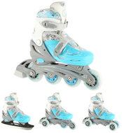 NILS EXTREME NH18331 4-in-1 Skates, Blue, Size S, 31-34 - 2-in-1 Skates