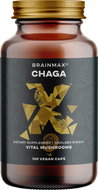 BrainMax Chaga extract, 50% polysaccharides and 20% beta-1,3/1,6 D-glucans, 500 mg, 100 plant ca. - Chaga