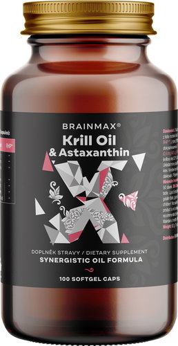 BrainMax Krill Oil with Astaxanthin, 500 mg, 100 softgel capsules - Krill Oil - Main image