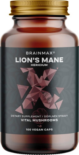 BrainMax Lion's Mane Extract, 50% polysaccharides and 20% glucans, 500 mg, 100 vegetable capsules - Dietary Supplement - Main image