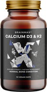 BrainMax Calcium D3 & K2, 90 rostlinných kapslí - Vápník
