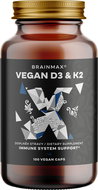 BrainMax Vegan Vitamin D3 & K2 4000 IU 150 mcg, 100 vegetable capsules - Vitamin D3