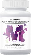 BrainMax Performance Magnesium 1000 mg, Hořčík 200 mg + Vitamín B6 P5P, 50 rostlinných kapslí - Hořčík