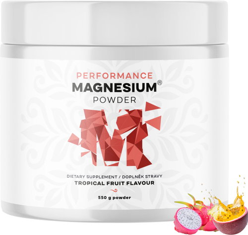 BrainMax Performance Magnesium Powder - Magnesium Bisglycinate Powder 550 g, tropical fruit - Magnesium - Main image