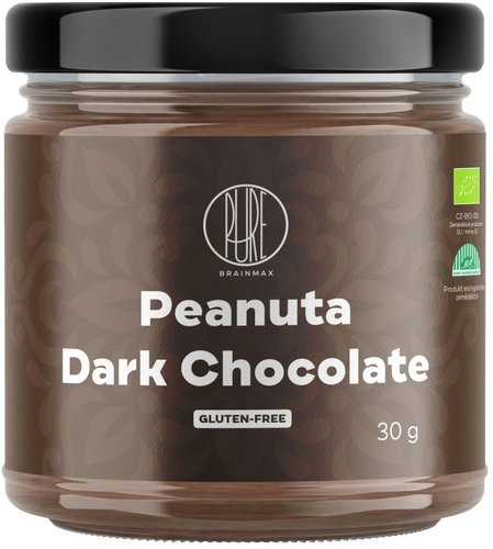 BrainMax Pure Peanuta Dark Chocolate, Hořká čokoláda, BIO, 30 g - Dietary Supplement - Main image