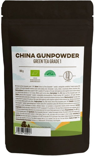 BrainMax Pure China Gunpowder Grade 1, green tea, BIO, 100 g - Tea - Main image