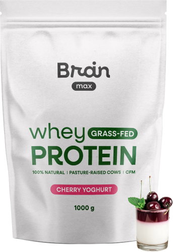 BrainMax Grass-fed Whey Protein Cherry Yoghurt 1000g - Protein - Main image