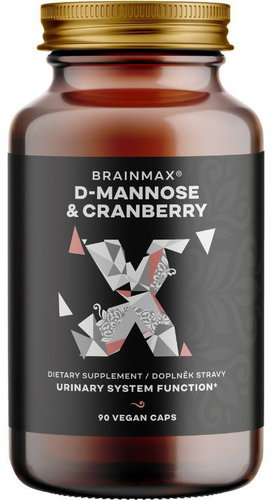 BrainMax D-Mannose & Cranberry D-Manóza & Brusinka 90 rostlinných kapslí - D-manosa - Main image