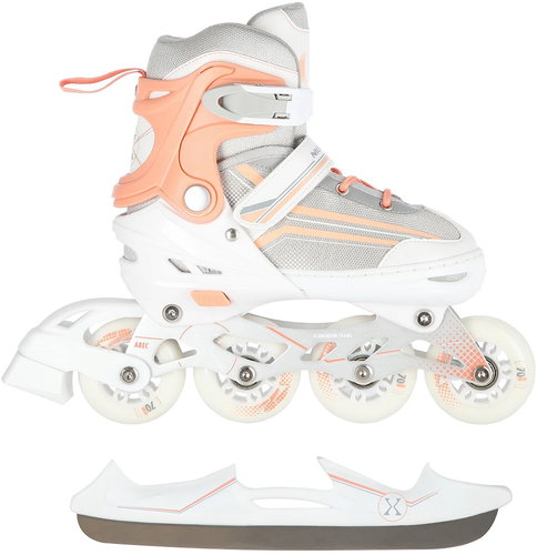 Nils Extreme NH18190 white-pink size 2.5 mm M 34-38 2in1 - 2-in-1 Skates - Main image