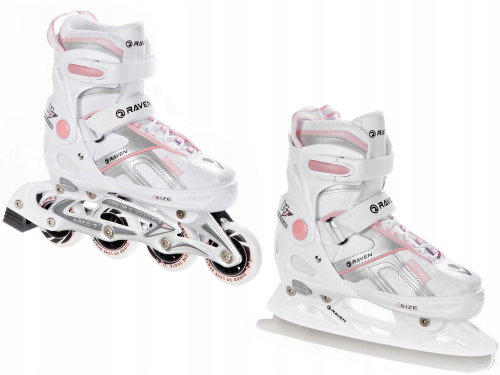 Raven Pulse white / pink 33 - 36 - 2-in-1 Skates - Main image