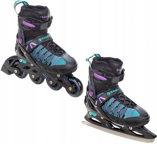 Raven Cande Black / Mint / Violet 38 - 42 - 2-in-1 Skates - Main image