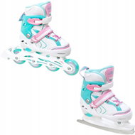 Raven Lia Mint svítící kolo LED 34 - 37 - 2-in-1 Skates